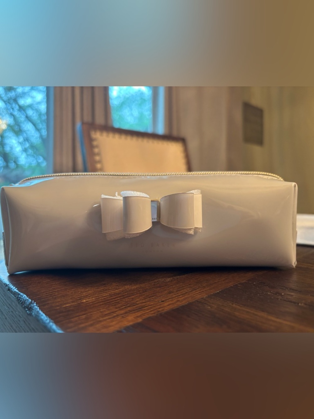Ted Baker Grey Patent Cosmetic Bag